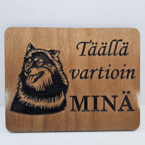 Täällä vartioin minä -kyltti: Lapin Porokoira
